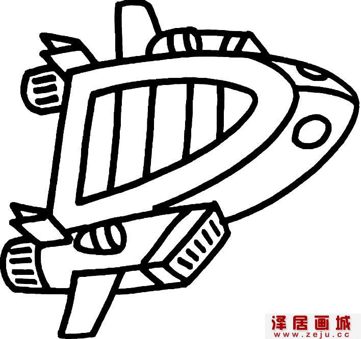 宇宙飞船简笔画图片大全（一）各种各样的宇宙飞船简笔画