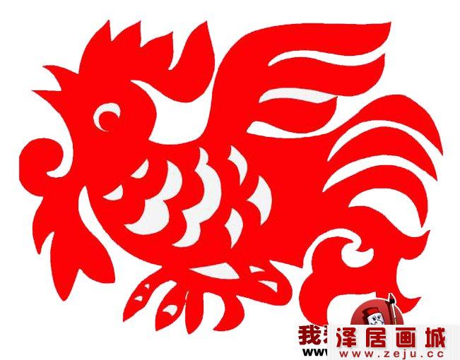 儿童剪纸 公鸡剪纸图案