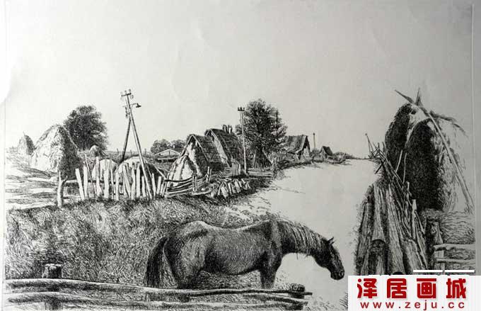 前苏联怀旧老版画欣赏(六)版画插画组图 