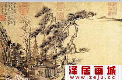 元代画家张渥：竹西草堂图