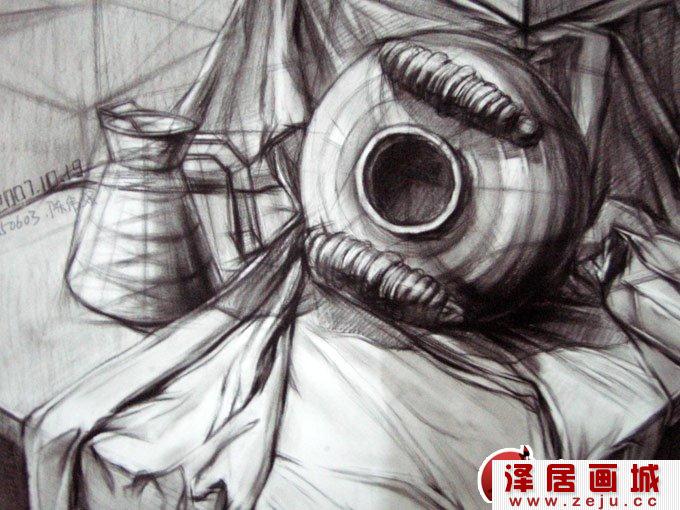 简单的静物素描画图片