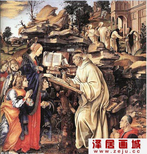 圣母出现在圣伯纳德面前