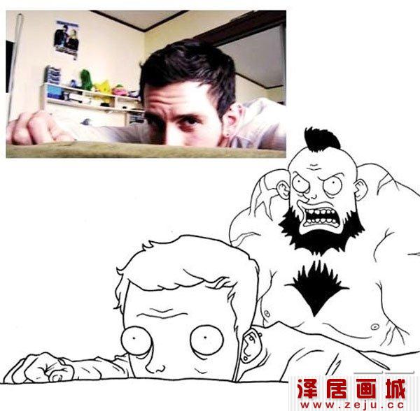 真实人物情景的简笔画超级搞笑图片(组图三)