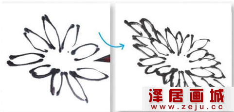 国画教程：菊花画法教程详解