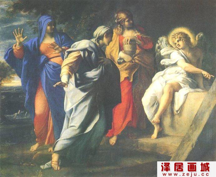 现实主义人物肖像画《圣墓前的圣女们》