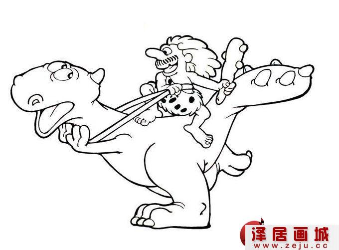 恐龙简笔画,儿童简笔线描画恐龙图片（1）