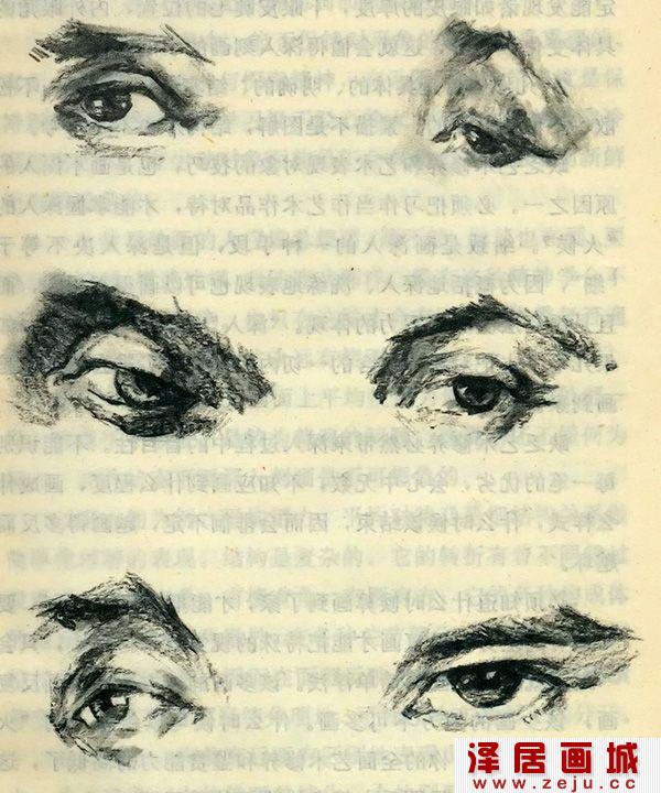 眼睛素描示例