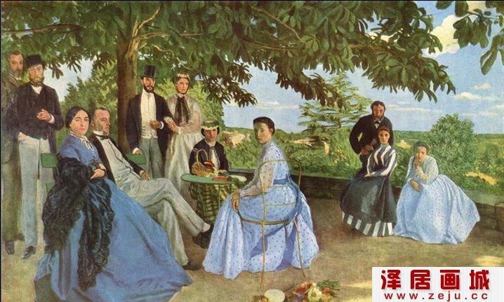法国印象派画家雷德里克代表作：家庭聚会