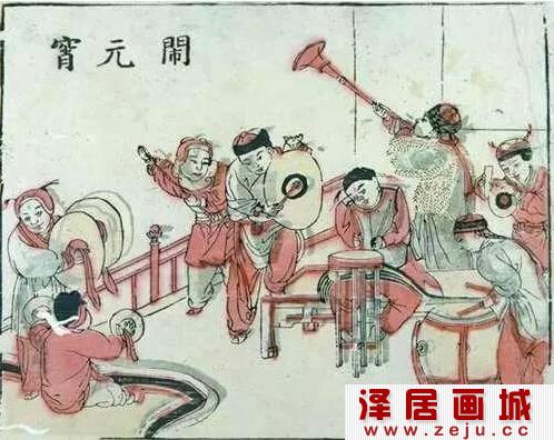 闹元宵国画
