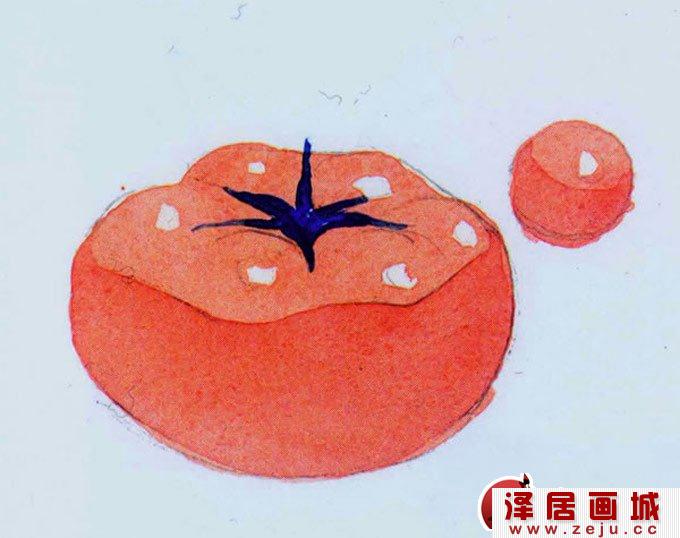 水彩画番茄画法:用水彩画的西红柿教程（一）