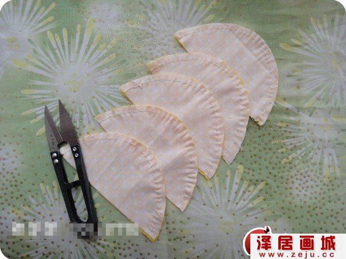 DIY布艺教程:手工制作梅花手袋的全过程（4）
