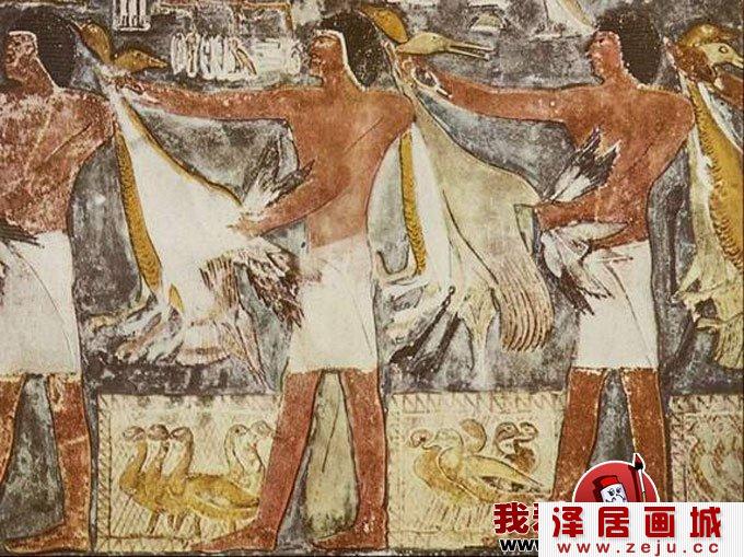 古埃及壁画欣赏:狩猎图