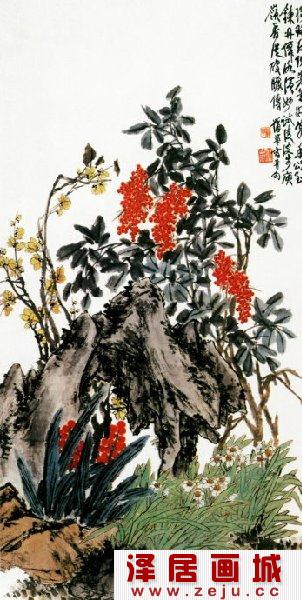 　天竺水仙图  纸本设色 上海博物馆藏