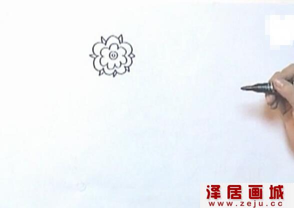 《花盆里的花》绘画步骤
