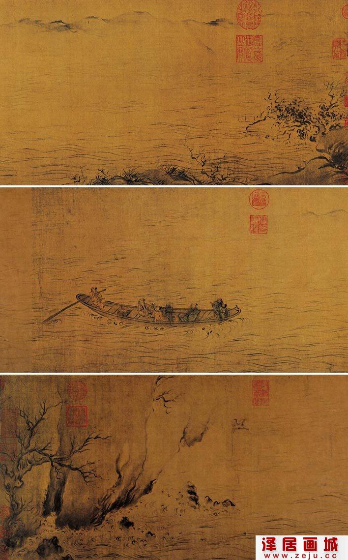 马和之《赤壁后游图》苏轼《赤壁赋》题材诗意山水画高清大图