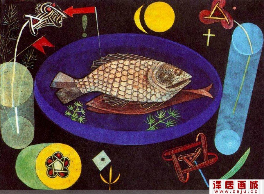 抽象画：鱼的循环