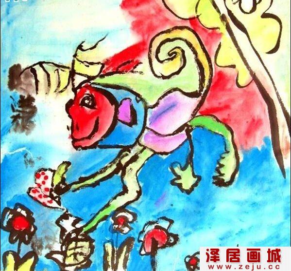 齐天大圣儿童画作品