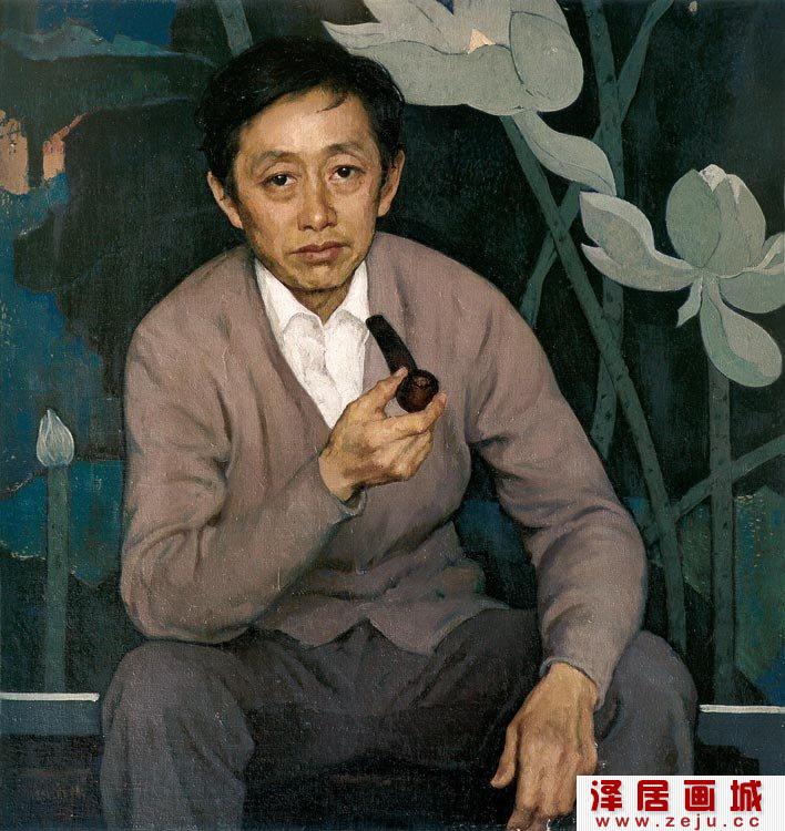 靳尚谊《画家黄永玉》为著名画家黄永玉先生创作的肖像画