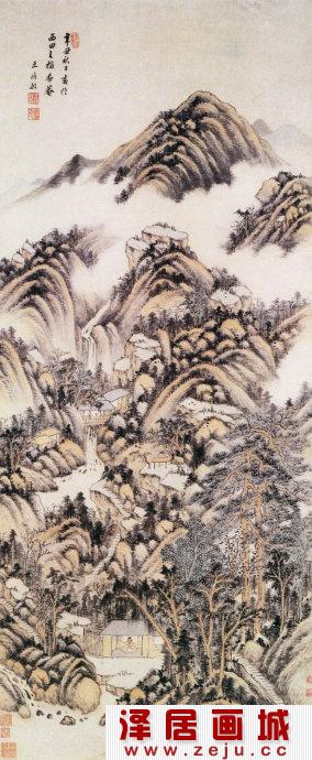 王时敏山水画：云山图轴