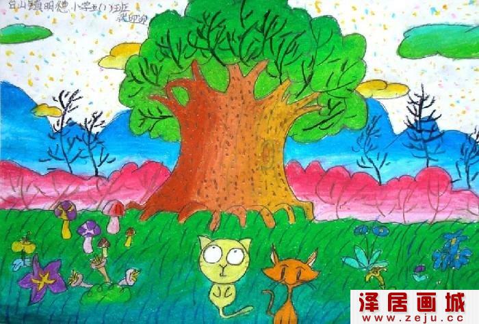 春天儿童水彩画优秀作品鉴赏
