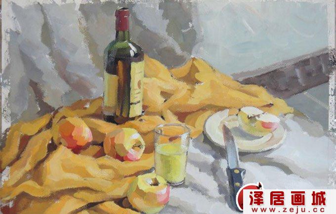 静物的色彩水粉与素描画法训练教程步骤（1）