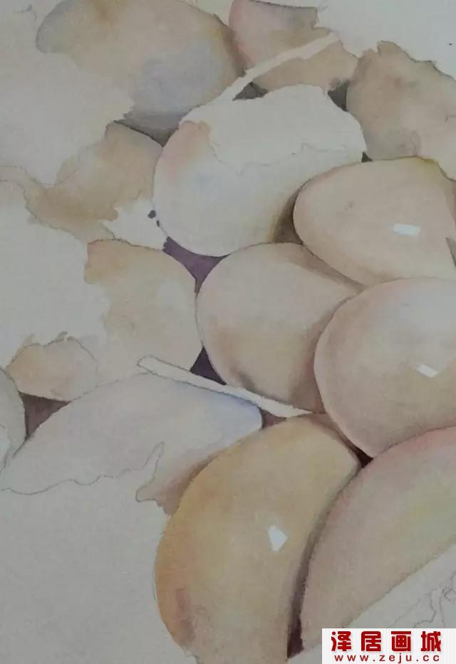 逼真鸡蛋水彩画绘画教程