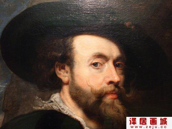 鲁本斯自画像局部高清大图
