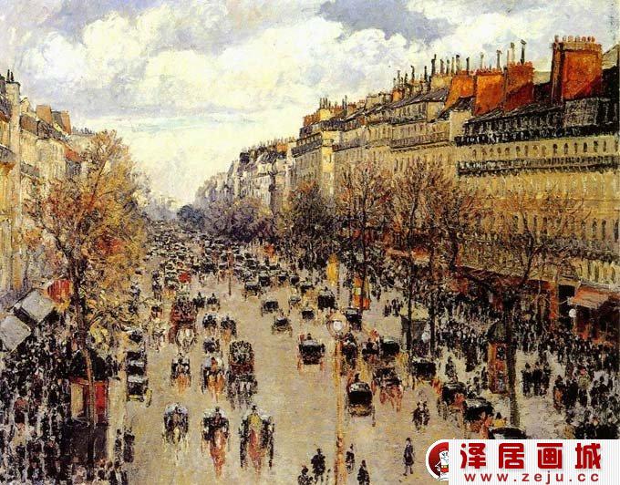 蒙马特大街冬天的早晨_毕沙罗