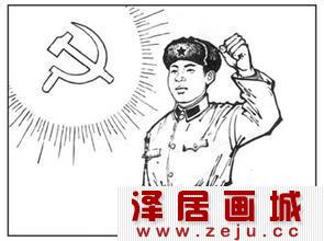 雷锋简笔画作品欣赏