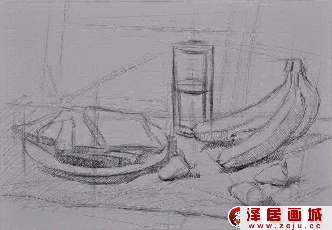 多种负责静物组合素描写生教程图三