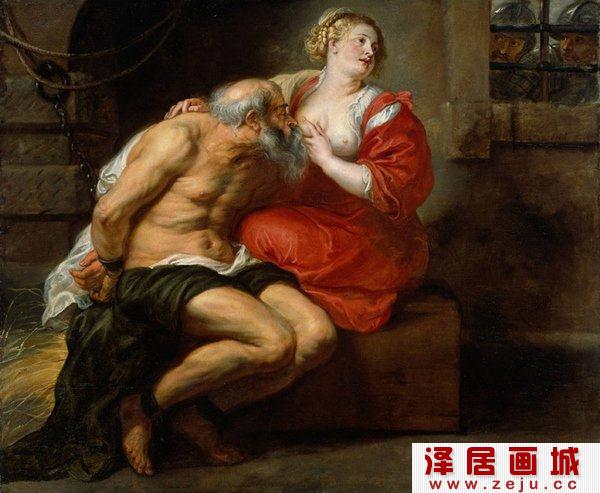 鲁本斯油画西门与佩罗