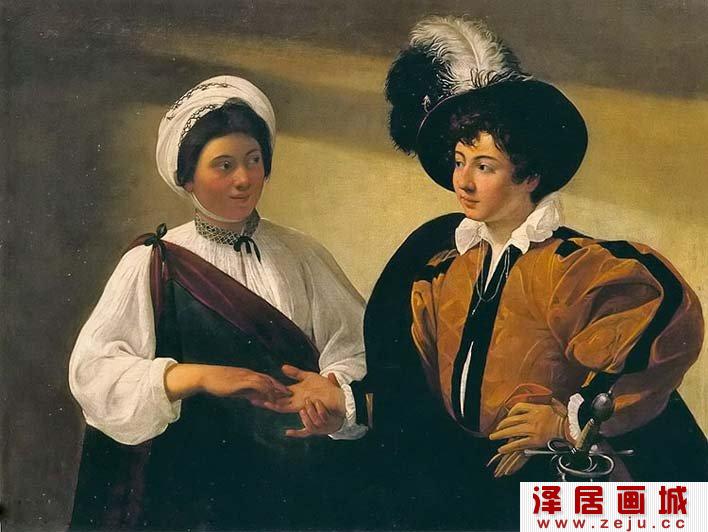 卡拉瓦乔《女占卜师》_卡拉瓦乔早期人物油画作品