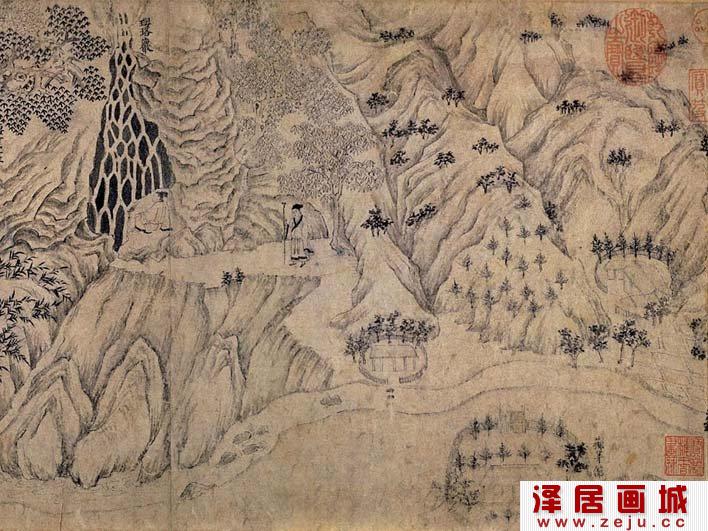 李公麟《龙眠山庄图》第（二）段高清大图赏析