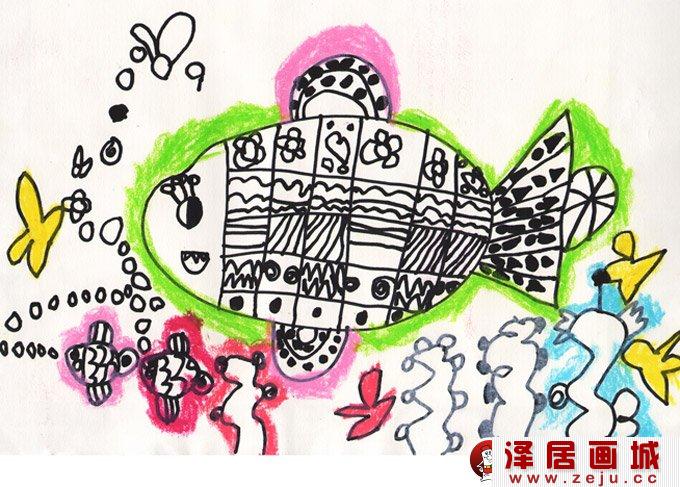 科幻画:多彩的海洋梦想的家--金鹰杯儿童画大赛参赛作品