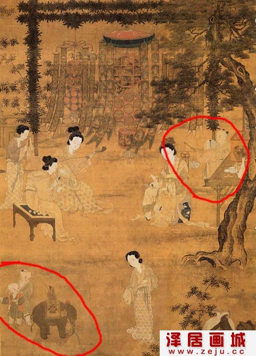 宋代国画：观灯图