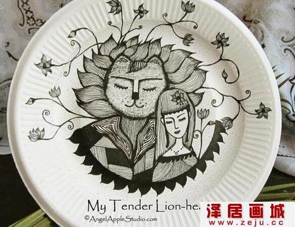 一次性纸盘DIY装饰画