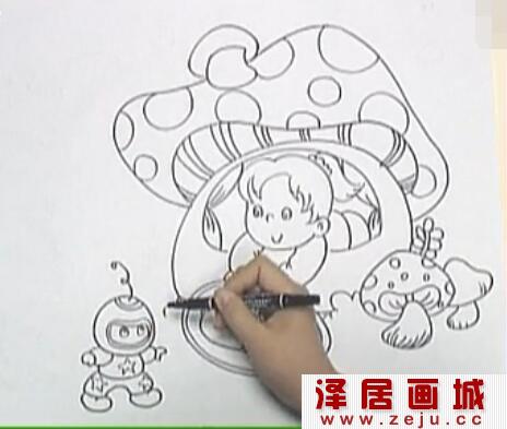 儿童画科幻画详细教程