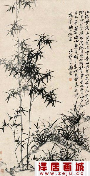 郑板桥墨竹图