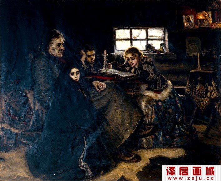 苏里科夫《缅希柯夫在别留佐夫镇》高清大图