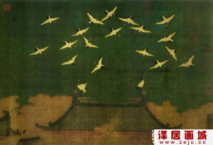 宋徽宗赵佶《瑞鹤图》全图欣赏