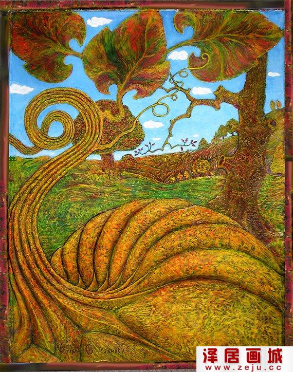 儿童秋天风景画