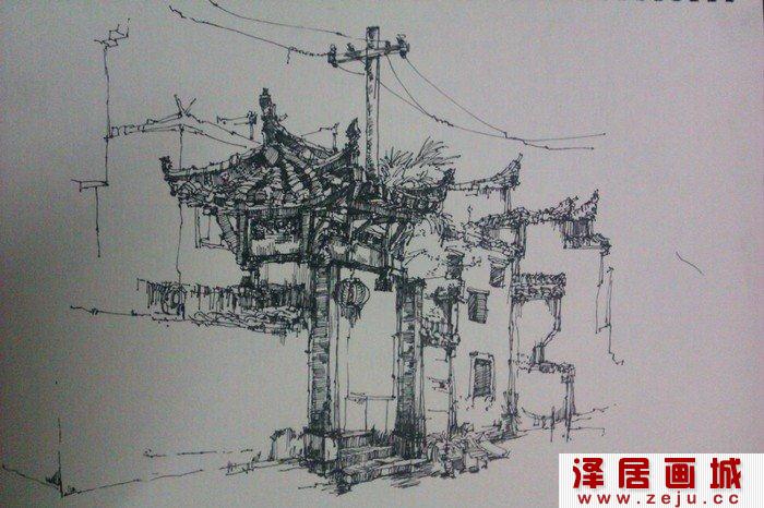 风景速写的步骤与方法