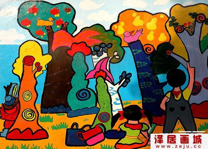 缤纷绚丽的儿童画画图片