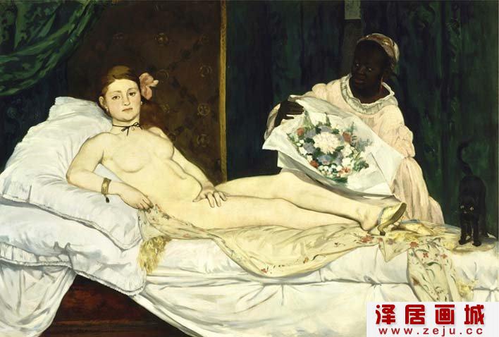 马奈《奥林匹亚》_线条色彩勾绘的立体人体艺术