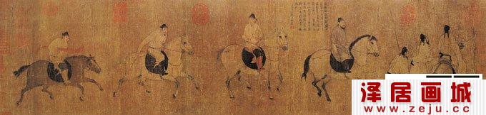 游骑图 唐代-中国画传世名作欣赏