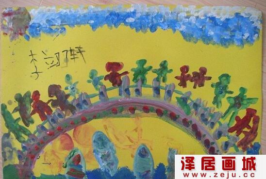 拱桥水彩画