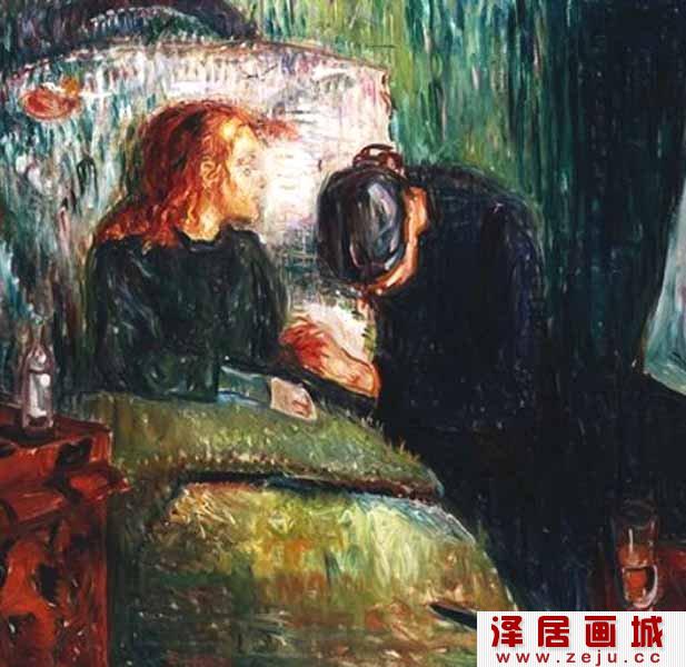 蒙克抽象人物画：病孩