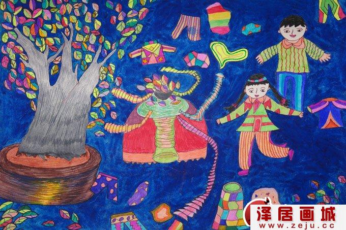 儿童科技幻想画:多功能强力吸尘器