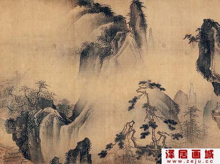马远《溪山无尽图》全卷第二段高清大图欣赏