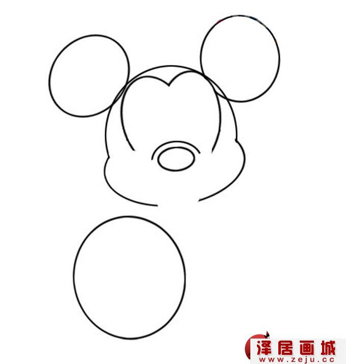 米老鼠绘画步骤三